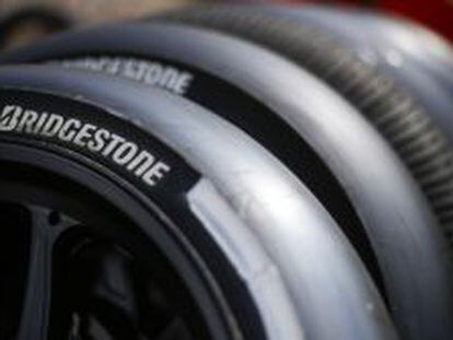 Un neum&aacute;tico Bridgestone en el Gran Premio celebrado en el circuito de Mugello en Italia