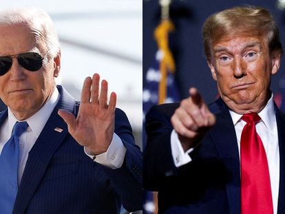 Joe Biden y Donald Trump en una composición fotográfica.