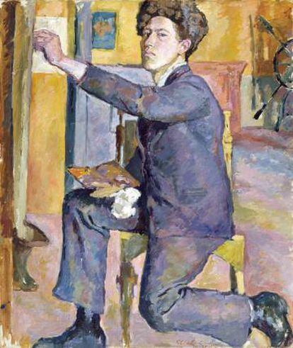 Autorretrato de Giacometti de 1921. 
