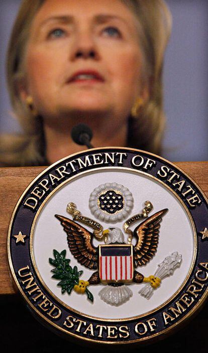 Hillary Clinton en el Departamento de Estado.