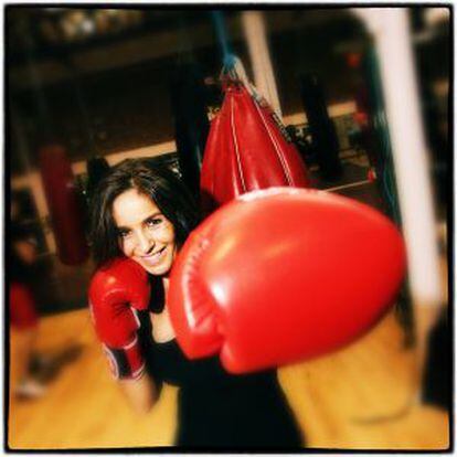 Blanca Marsillach, en el gimnasio donde practica boxeo.