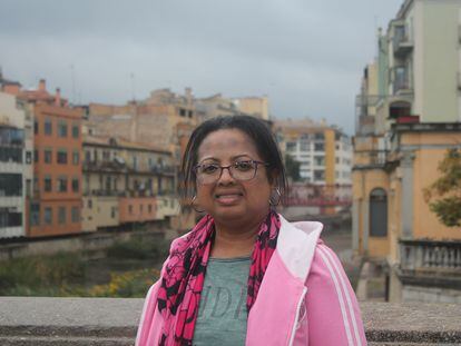 Julia Soanirina, una de las fundadoras de la 'Migrant Domestic Workers Alliance', el pasado viernes en Girona.