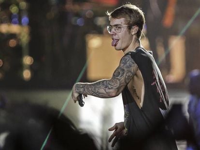 Justin Bieber, el pasado noviembre durante su concierto en Barcelona. 