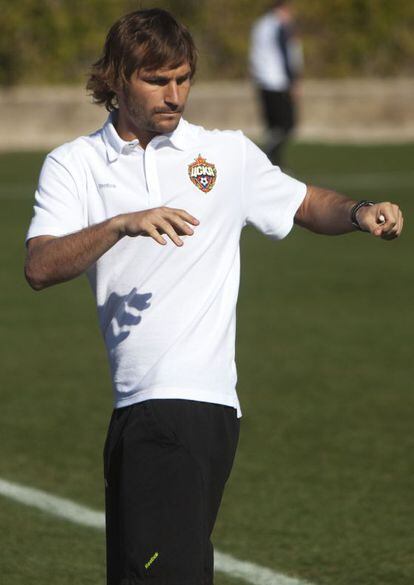 Juan Candau, durante un entrenamiento.