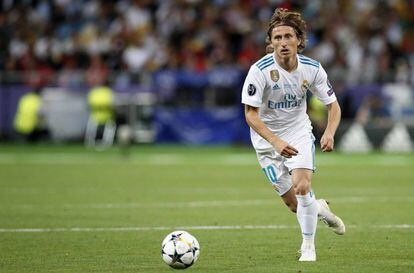 Modric, en la final de la Champions en Kiev en mayo de 2018.