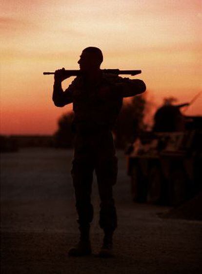Soldado espa&ntilde;ol en Irak en 2003.