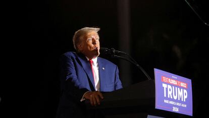 Donald Trump, en un mitin, el 9 de noviembre en Hialeah, Florida.