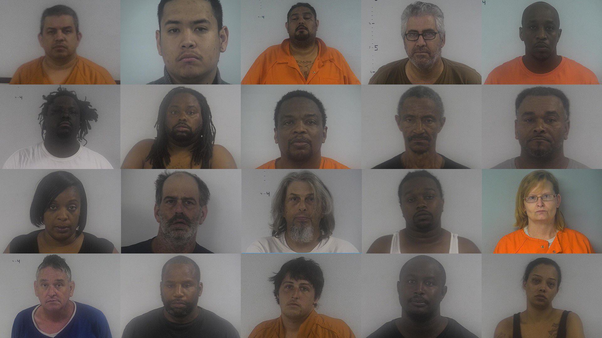 Algunos de los 30 detenidos en la Operación Cookout.