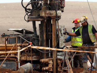 Sondeo para el almac&eacute;n nuclear de Villar de Ca&ntilde;as, en 2012.