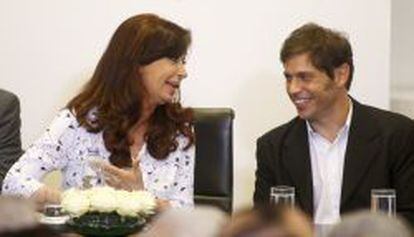 La presidenta de Argentina, Cristina Fernandez de Kirchner, junto a su ministro de Econom&iacute;a, Axel Kicillof.