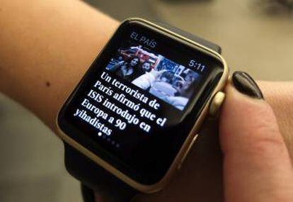 EL PAÍS en un reloj Apple.