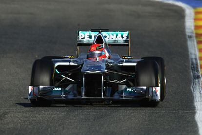 Schumacher rodando en el circuíto de Cheste