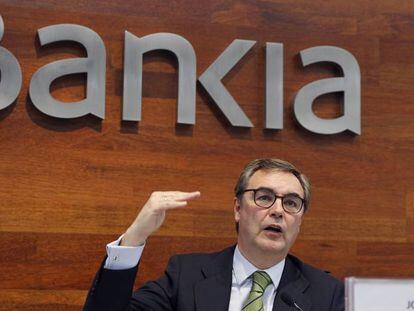 Jose Sevilla, Consejero Delegado de Bankia presenta resultados correspondientes al primer trimestre.