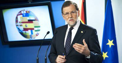 Mariano Rajoy, en Bruselas, este mi&eacute;rcoles. 