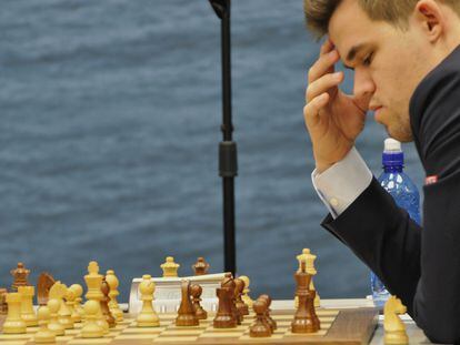 Magnus Carlsen durante el pasado enero en el torneo Tata de Wijk aan Zee (Holanda)