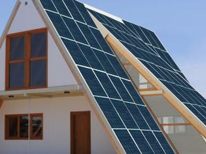 Proyecto de vivienda solar giratoria Ecodomus. La casa piloto est&aacute; en Zaragoza.  