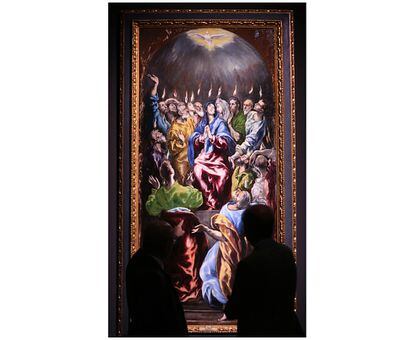 'Pentecostés'. Obra de El Greco y su taller en torno a 1600.