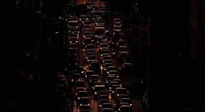 Colapso de tráfico en Roma. 