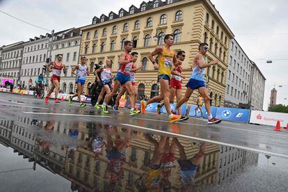 Un momento de la competición por las calles de Múnich (Alemania), este sábado.