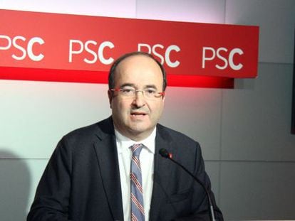 Miquel Iceta,primer secretario del Partido Socialista de Catalu&ntilde;a.,