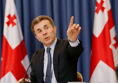 Bidzina Ivanishvili, en una calle de prensa en Tbilisi en 2013.