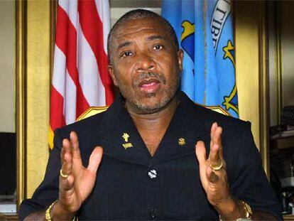 Charles Taylor, ex presidente de Liberia, en un discurso televisado en Monrovia en 2003.