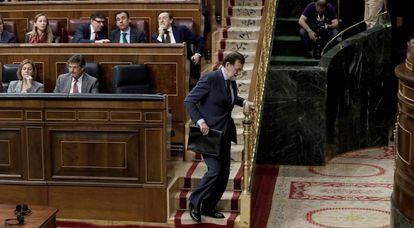 Mariano Rajoy, durante la sesión de control al Gobierno. 
