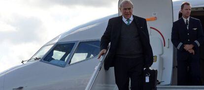 El Secretario General de la OCDE, José Ángel Gurría, a su llegada a la cumbre de San Petesburgo (Rusia).
