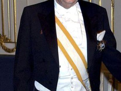 Knut Ahnlund, en una ceremonia de la Academia Sueca, en 2002.