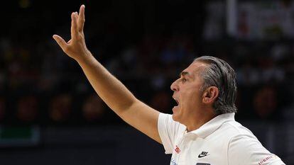 El entrenador de la selección nacional de baloncesto, Sergio Scariolo.