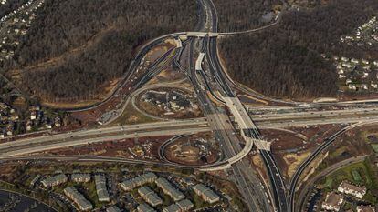 Vista aérea de la autopista I-66, en Virginia, en una imagen de Ferrovial.
