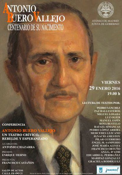 Cartel que anuncia el inicio de los homenajes.