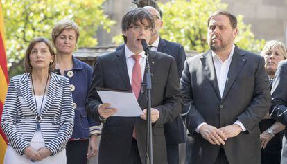 Puigdemont comunica el d&iacute;a y la pregunta del refer&eacute;ndum de independencia. 