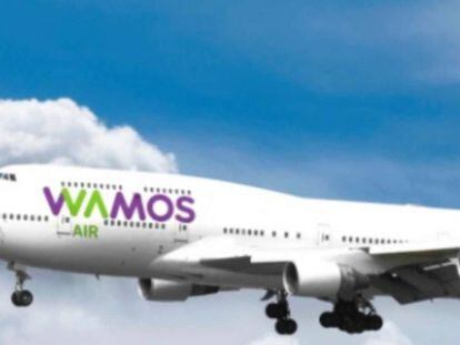 Un avi&oacute;n de Wamos Air, antigua Pullmantur Air. 