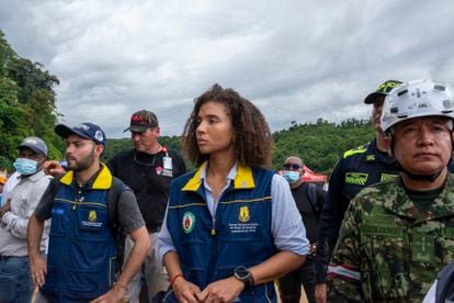 The governor of Chocó, Nubia Carolina Córdoba, visits the area. 