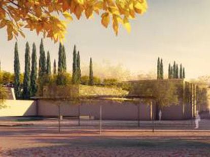 Simulación virtual de la nueva entrada a La Alhambra, diseñada por Álvaro Siza y Juan Domingo Santos.