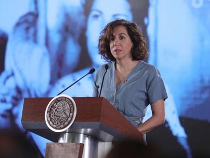 Irene Lozano, en el Palacio Nacional de México el pasado junio.