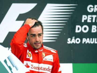 Fernando Alonso ayer, tras perder la competici&oacute;n