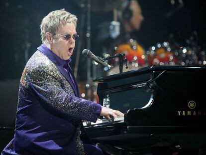 Elton John, en el recital al Sant Jordi.