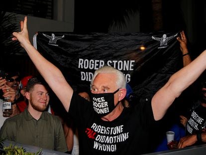 Roger Stone este viernes 10 de julio en su casa de Fort Lauderdale, Florida.