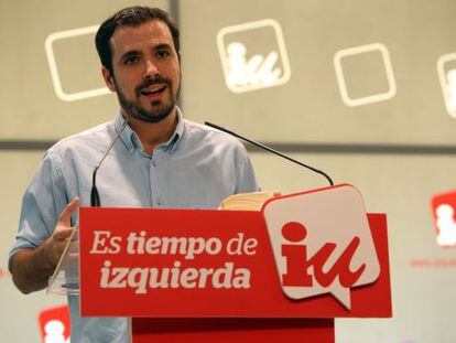 Alberto Garz&oacute;n, candidato de IU. 