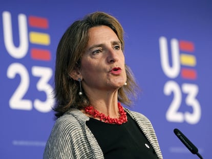 La vicepresidenta tercera del Gobierno de España y ministra para la Transición Ecológica y el Reto Demográfico, Teresa Ribera, durante la reunión de los ministros de Medio Ambiente y Energía de la Unión Europea que se celebra en Valladolid.