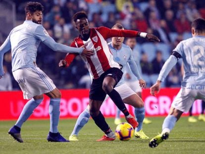 Williams trata de marcharse de varios rivales del Celta.