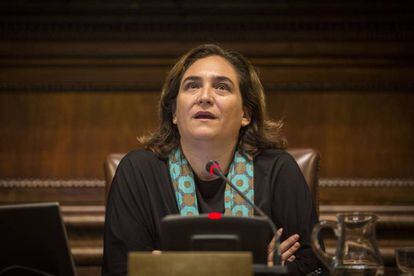 Ada Colau en el pleno del Ayuntamiento del 30 de septiembre.