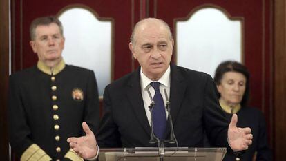 El ministro Jorge Fernández Díaz, este martes, en el Congreso.