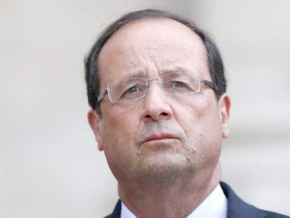 El presidente Fran&ccedil;ois Hollande en el Palacio del El&iacute;seo 