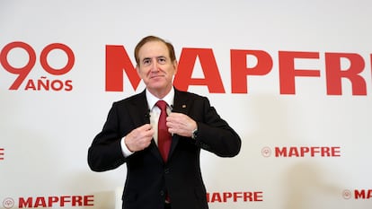 09/02/2023 Antonio Huertas, presdente de Mapfre en la presentación de resultados del grupo.