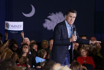 Mitt Romney, durante un acto de campaña en Carolina del Sur, el pasado sábado.