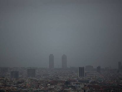 Episodi de contaminació a Barcelona el passat mes de gener.
