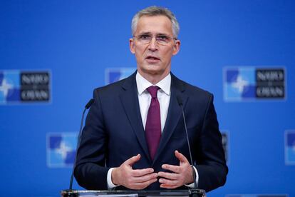 Jens Stoltenberg, este miércoles en Bruselas.